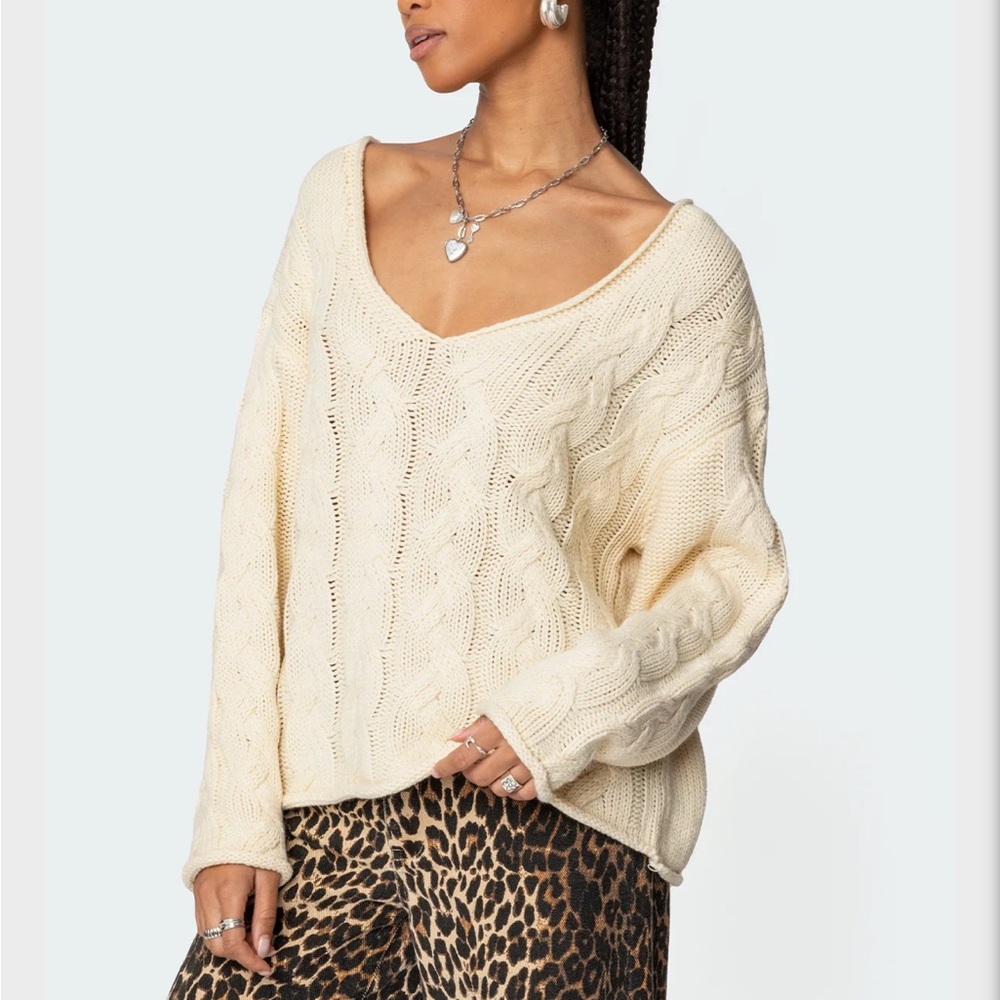 Edikted oversized cable knit sweater